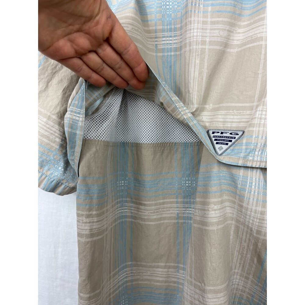 Columbia PFG Short Sleeve Button Shirt Mens XXL Camp Outdoors Gorpcore Buffet - Picture 6 of 14